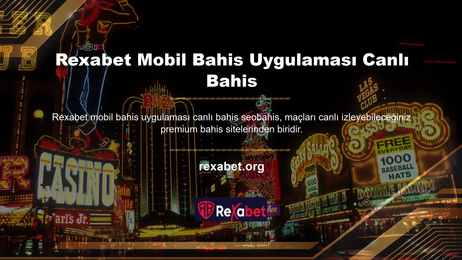 Rexabet, kazançlı bahis oyunlarının yanı sıra canlı yayın da sunan birkaç siteden biridir
